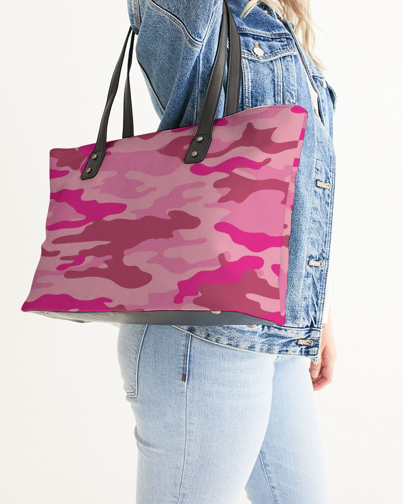 Pink 3 Color Camouflage Stylish Tote DromedarShop.com Online Boutique
