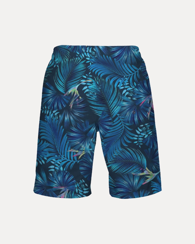 Floliage blue dream Boy's Swim Trunk DromedarShop.com Online Boutique