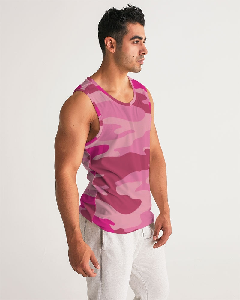 Pink  3 Color Camouflage Men's Sports Tank DromedarShop.com Online Boutique