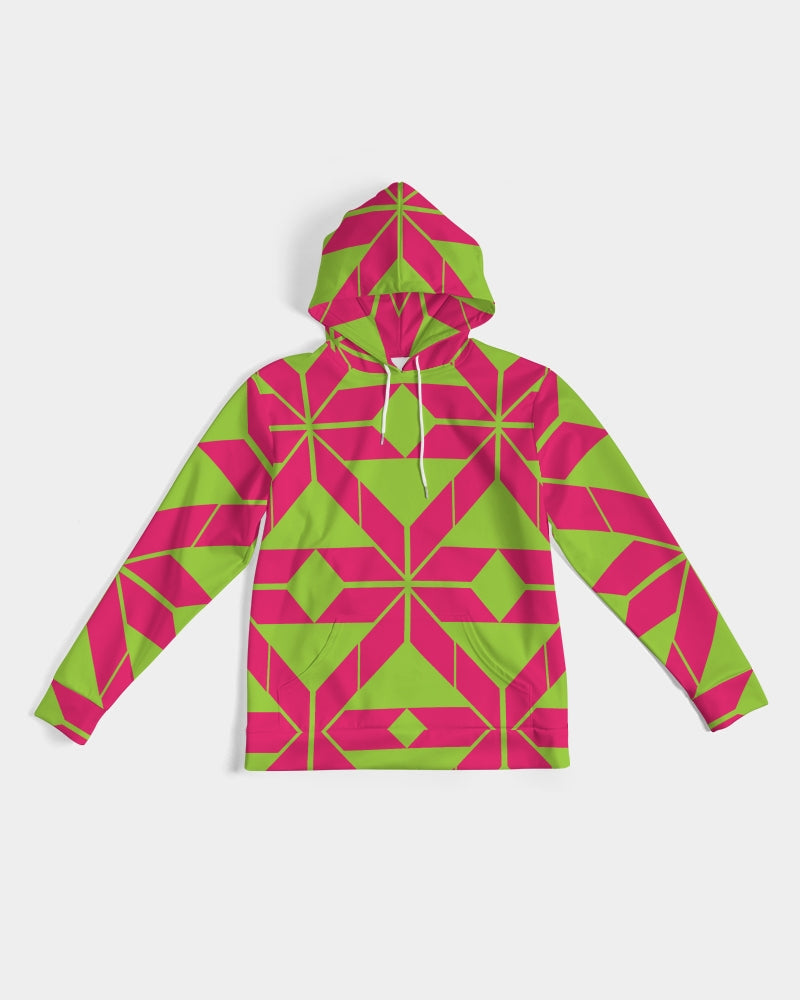 Aztec-Inka Collection Aztec Pink-Green pattern Men's Hoodie DromedarShop.com Online Boutique