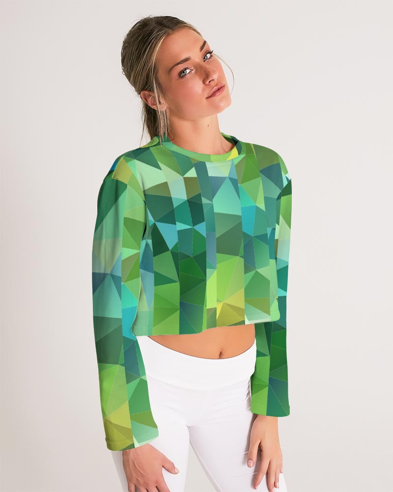 Green Line 101 Women's Cropped Sweatshirt DromedarShop.com Online Boutique