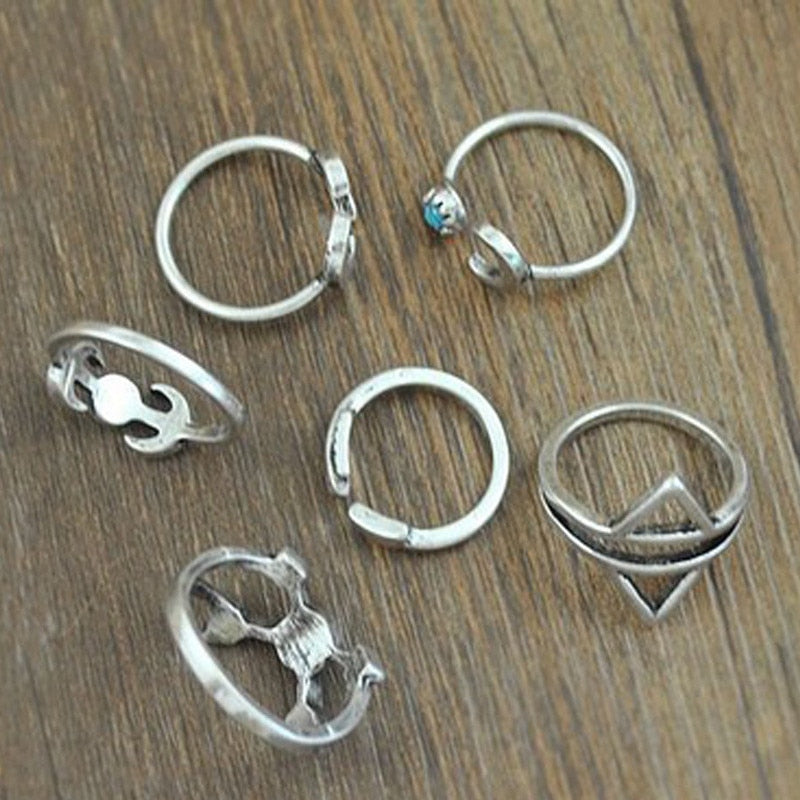 Bohemia Silver Ring Set DromedarShop.com Online Boutique