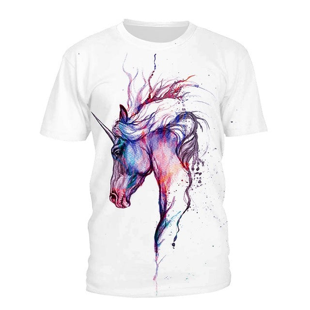 Women Animal Horse 3D Printed T-Shirt DromedarShop.com Online Boutique