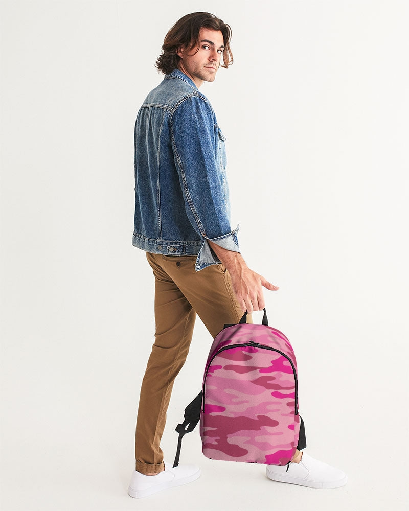 Pink 3 Color Camouflage Large Backpack DromedarShop.com Online Boutique