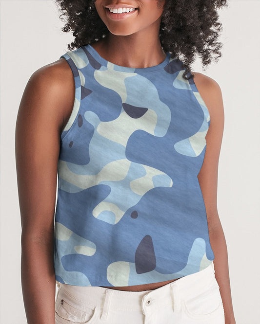 Blue Maniac Camouflage Women's Cropped Tank DromedarShop.com Online Boutique