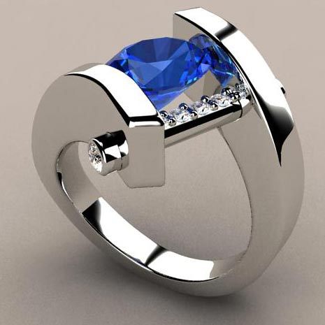 Unique Fashion Blue Crystal Ring DromedarShop.com Online Boutique