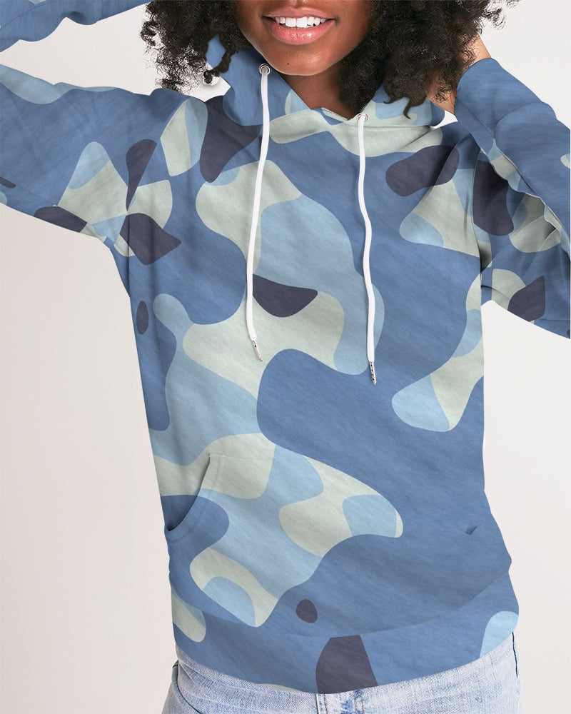 Blue Maniac Camouflage Women's Hoodie DromedarShop.com Online Boutique