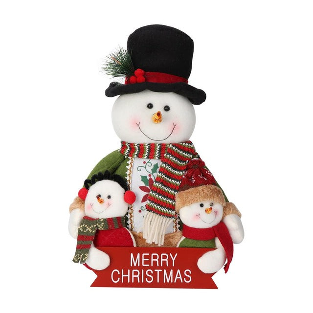 Christmas Santa Claus Snowman Family Decoration DromedarShop.com Online Boutique
