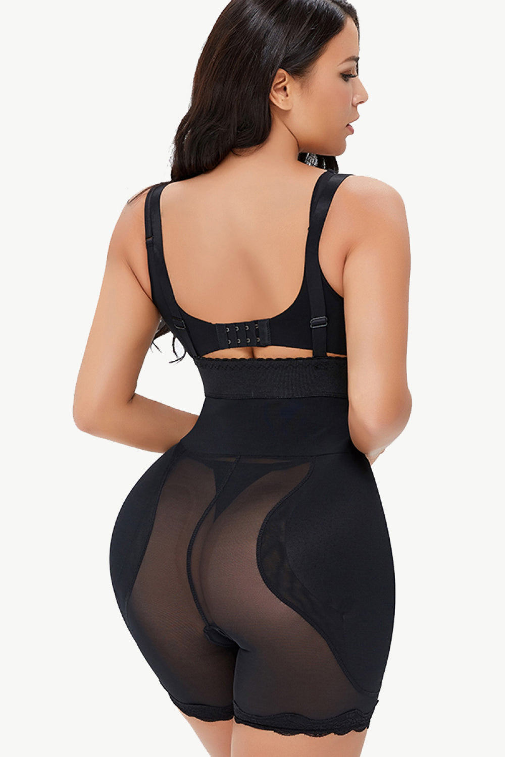 Full Size Spaghetti Strap Lace Trim Shaping Bodysuit - DromedarShop.com Online Boutique