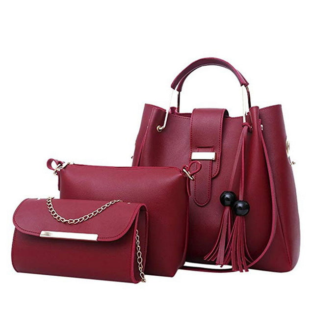 3Pcs/Sets Women Casual Handbags DromedarShop.com Online Boutique