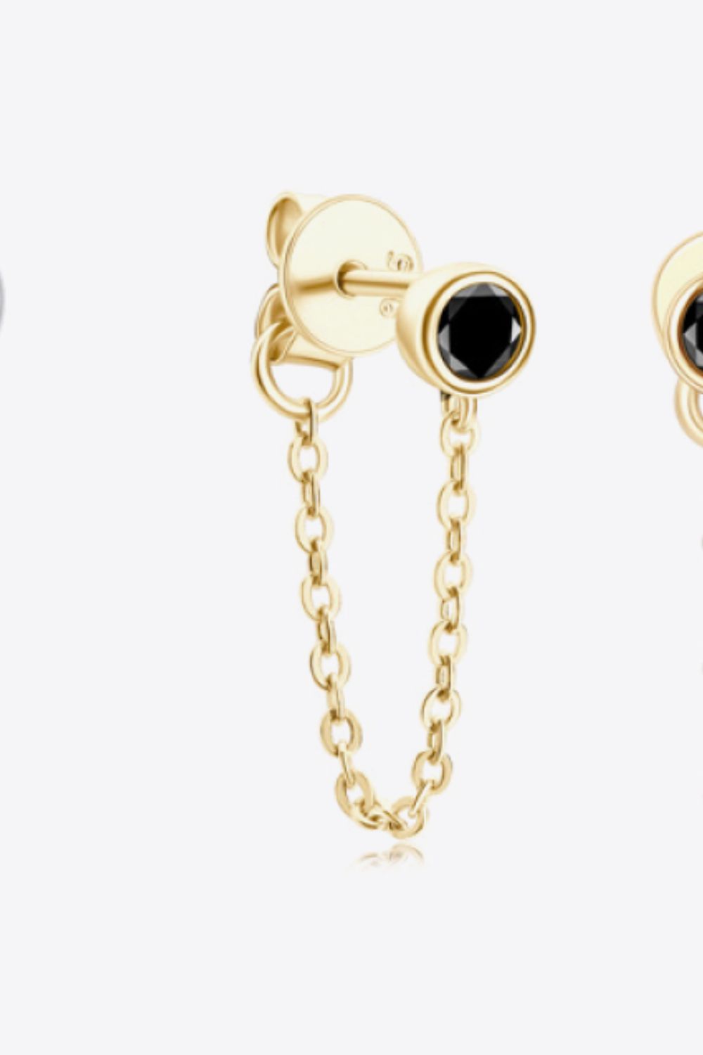 Inlaid Moissanite Chain Earrings - DromedarShop.com Online Boutique