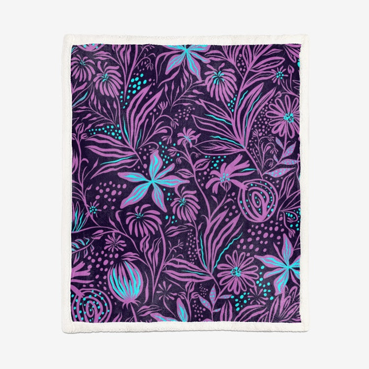 Purple sheets Double-Sided Super Soft Plush Blanket DromedarShop.com Online Boutique