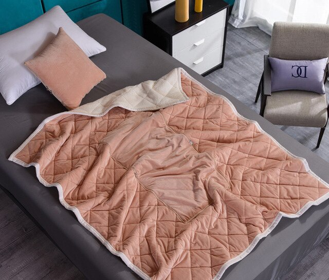 2 in 1 Flannel Cushion Blanket DromedarShop.com Online Boutique