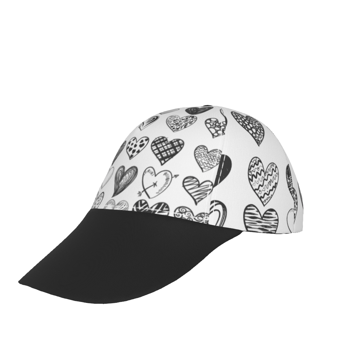 Love with Black Peaked Cap - DromedarShop.com Online Boutique
