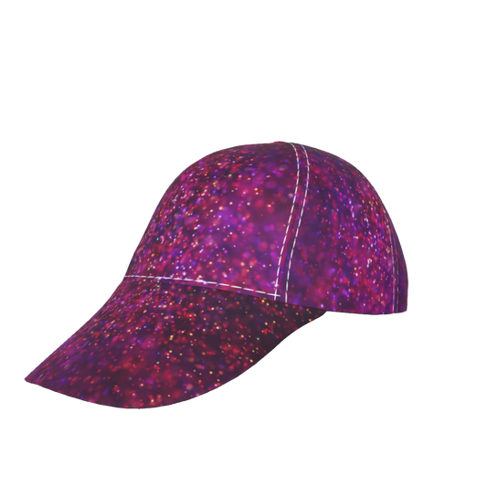 Purple Pink Confetti Peaked Cap - DromedarShop.com Online Boutique