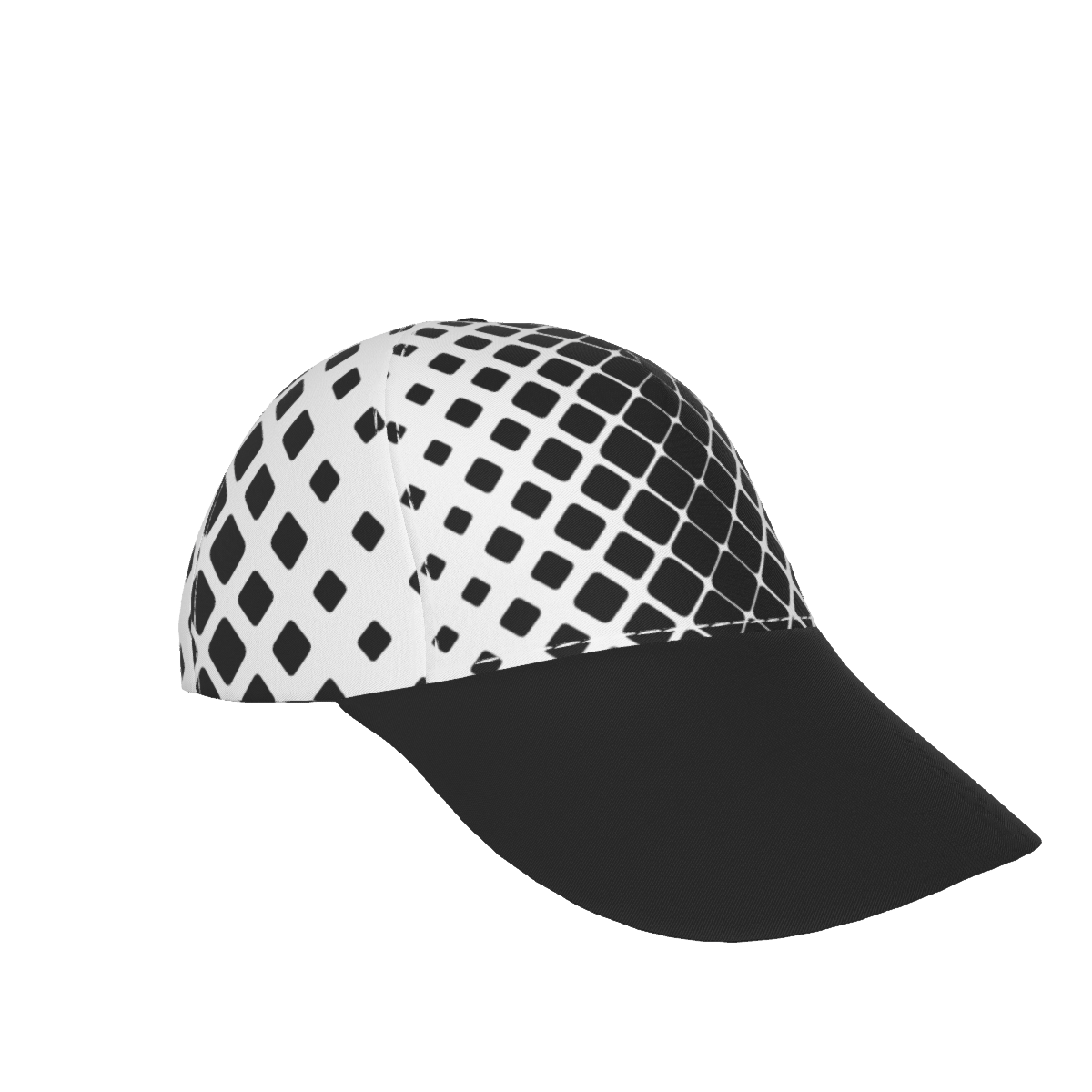 Black And White 90 with Black Peaked Cap - DromedarShop.com Online Boutique