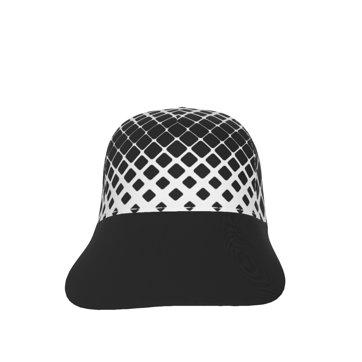 Black And White with Black Peaked Cap - DromedarShop.com Online Boutique