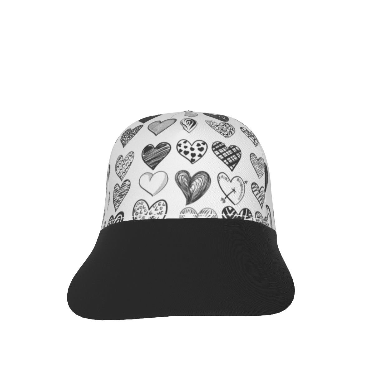 Love with Black Peaked Cap - DromedarShop.com Online Boutique