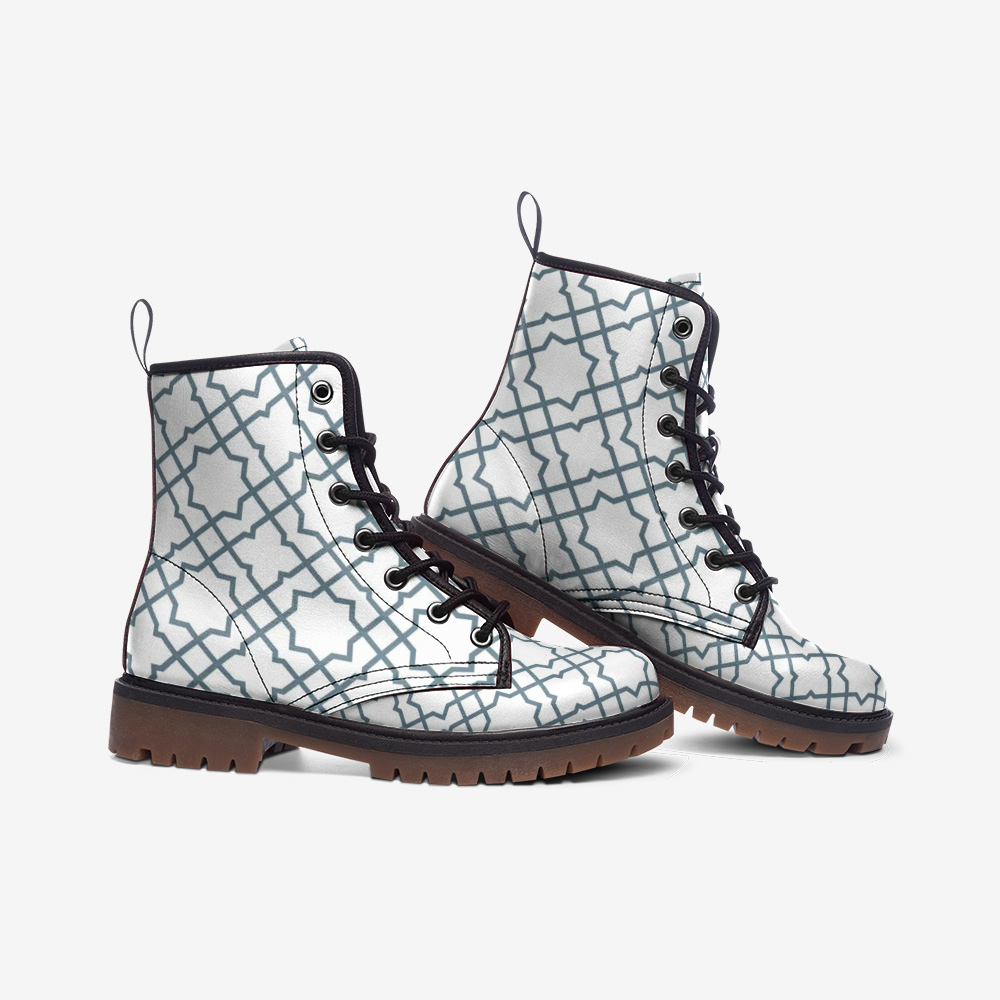 The Miracle of the East White Casual Leather Lightweight Unisex Boots DromedarShop.com Online Boutique