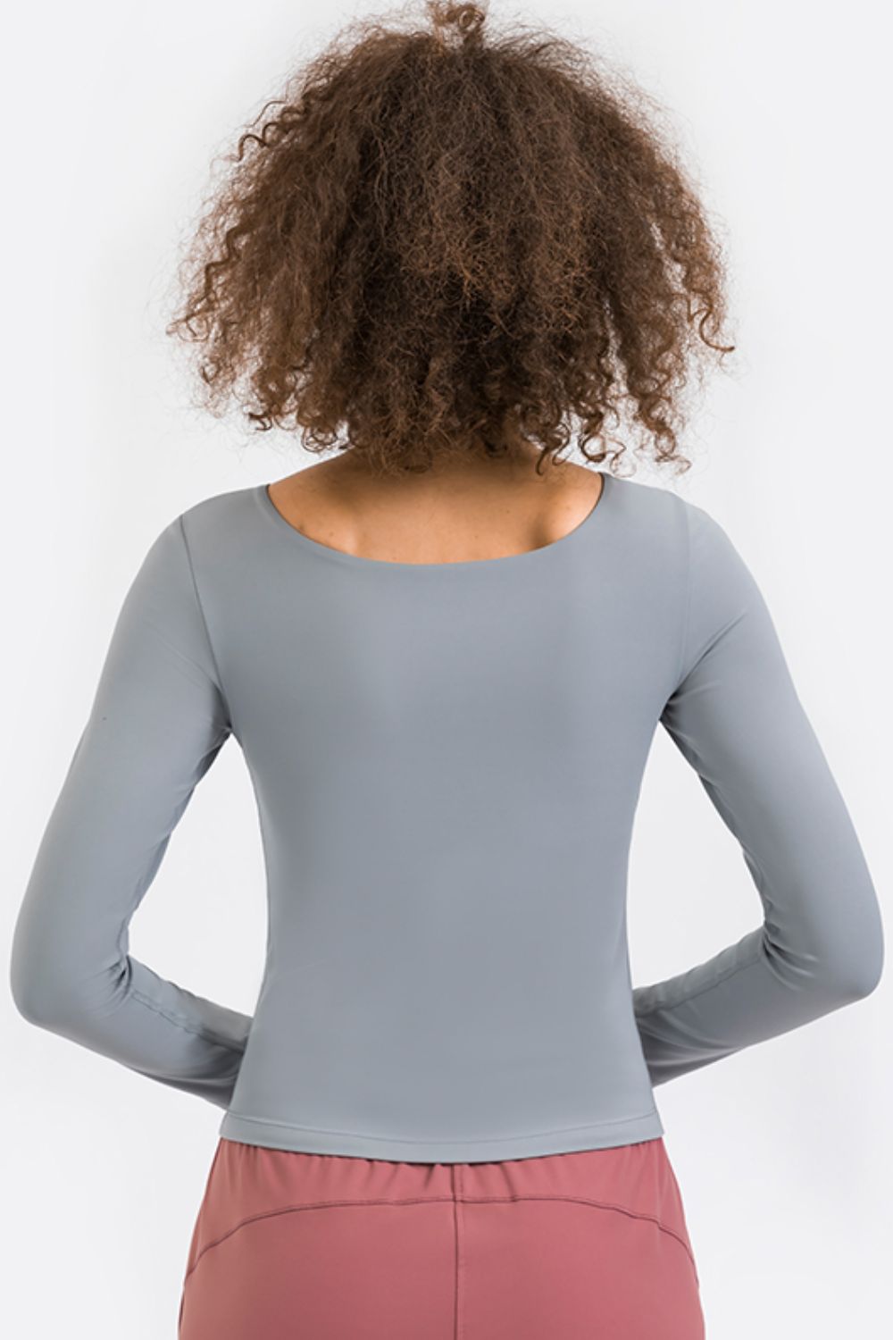 Feel Like Skin Highly Stretchy Long Sleeve Sports Top - DromedarShop.com Online Boutique