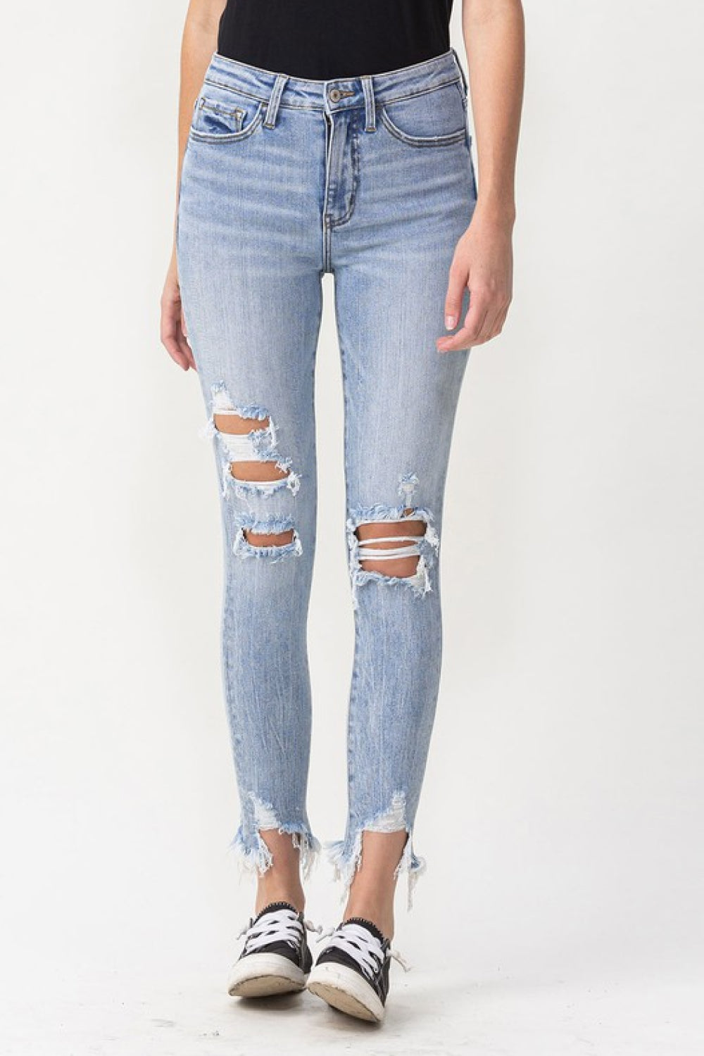 Lovervet Full Size Lauren Distressed High Rise Skinny Jeans - DromedarShop.com Online Boutique