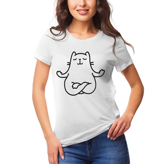 Yoga Cat 7 Women's Ultrasoft Pima Cotton T‑shirt - DromedarShop.com Online Boutique