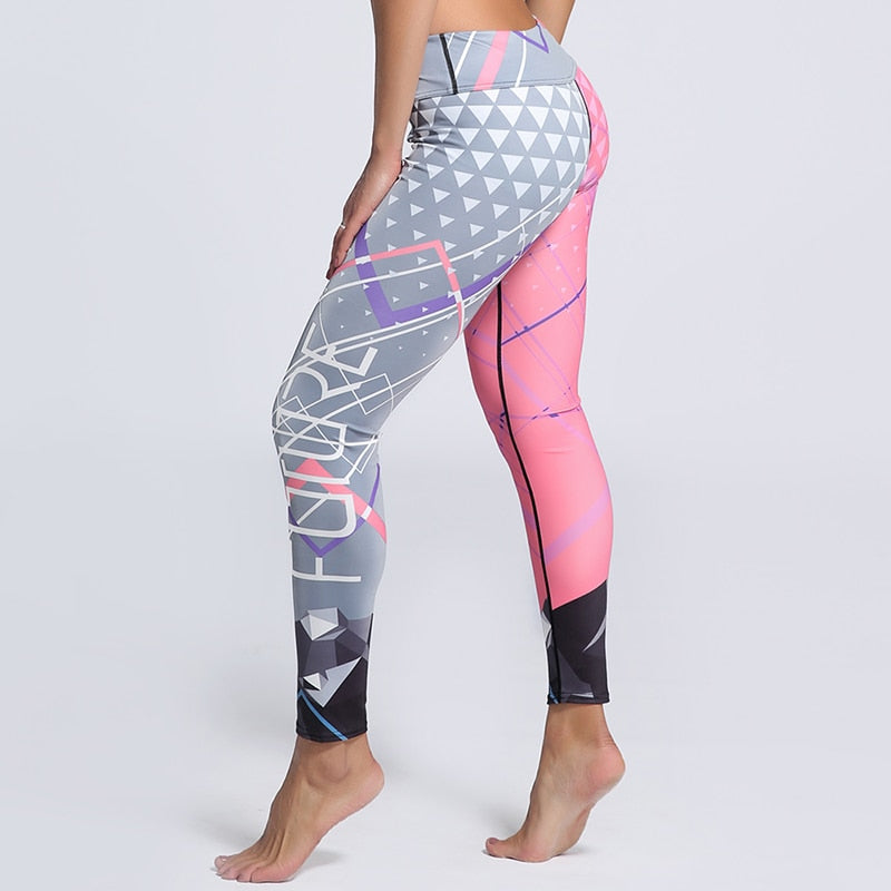 Multicolor Leggings Women Workout Pants DromedarShop.com Online Boutique