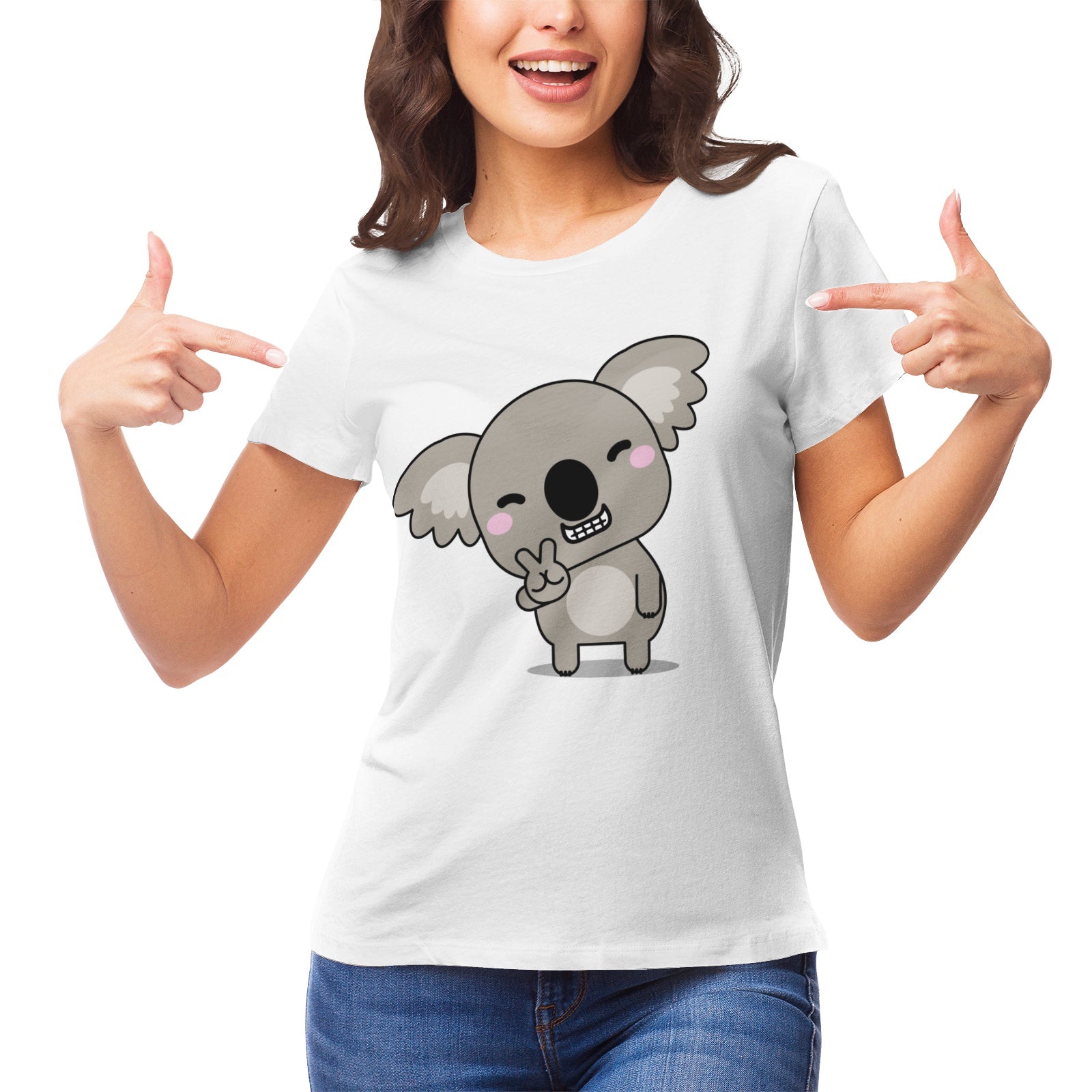 Koala Serie 6 Women's Ultrasoft Pima Cotton T‑shirt - DromedarShop.com Online Boutique