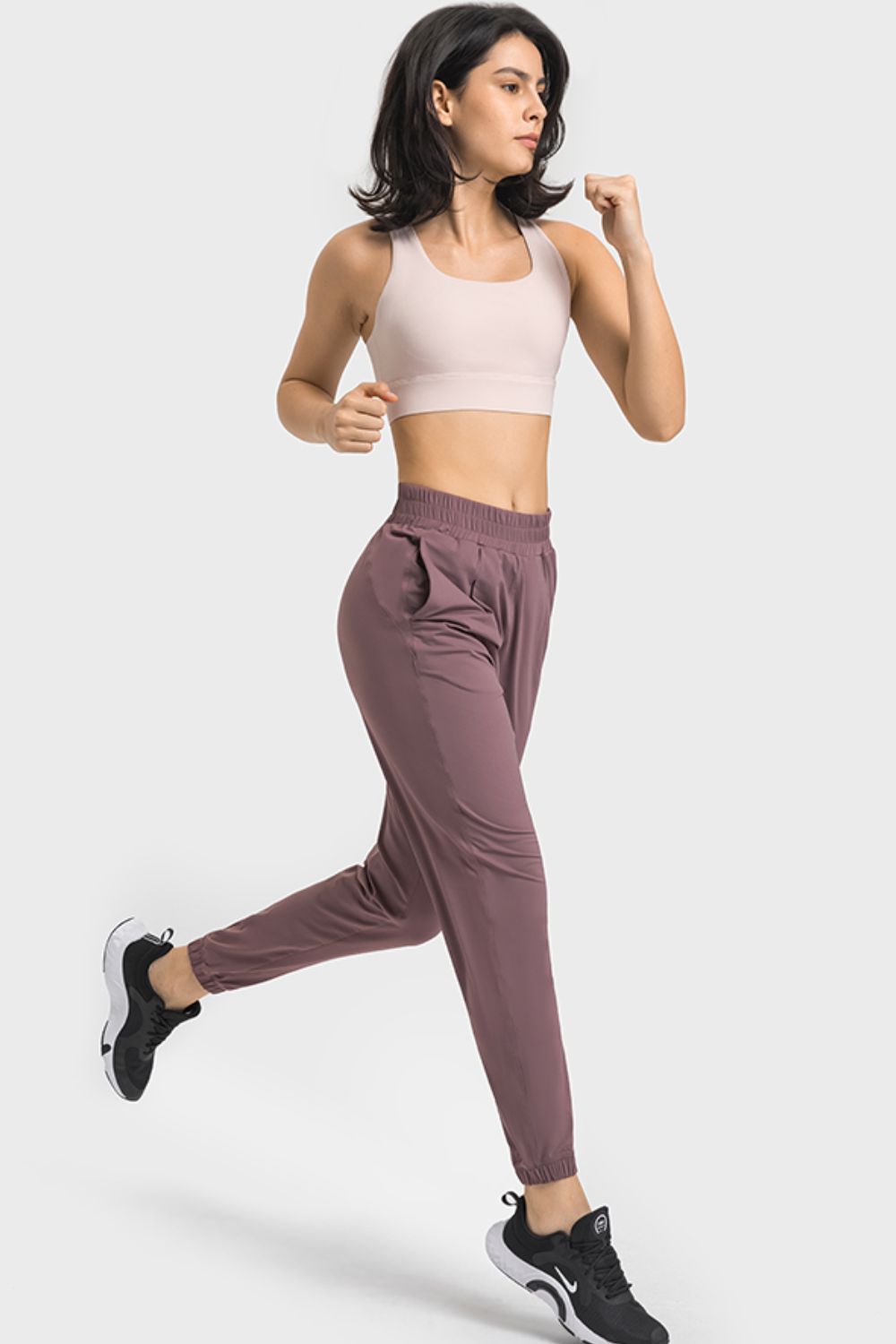 Elastic Waist Yoga Joggers with Pockets - DromedarShop.com Online Boutique