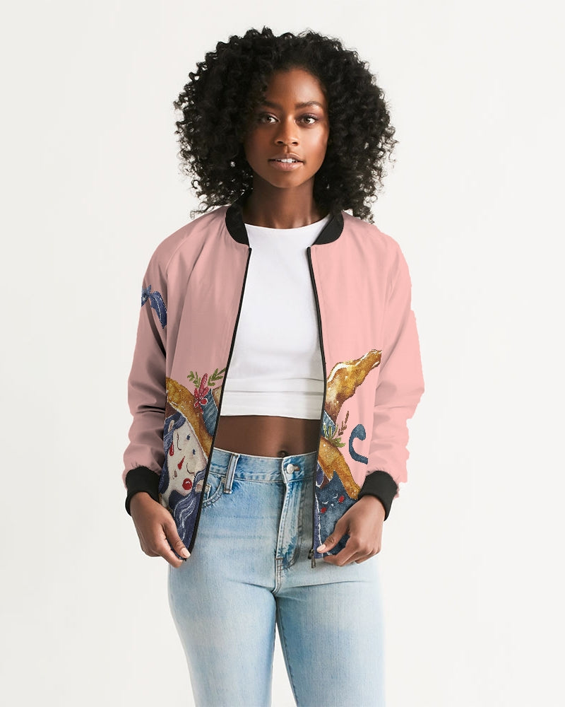 Holiday Pink Women's Bomber Jacket DromedarShop.com Online Boutique