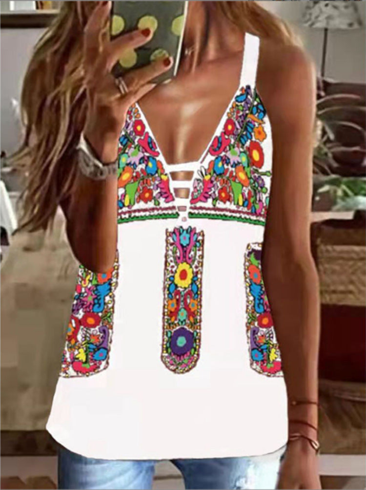 Women Summer Pattern Top - DromedarShop.com Online Boutique