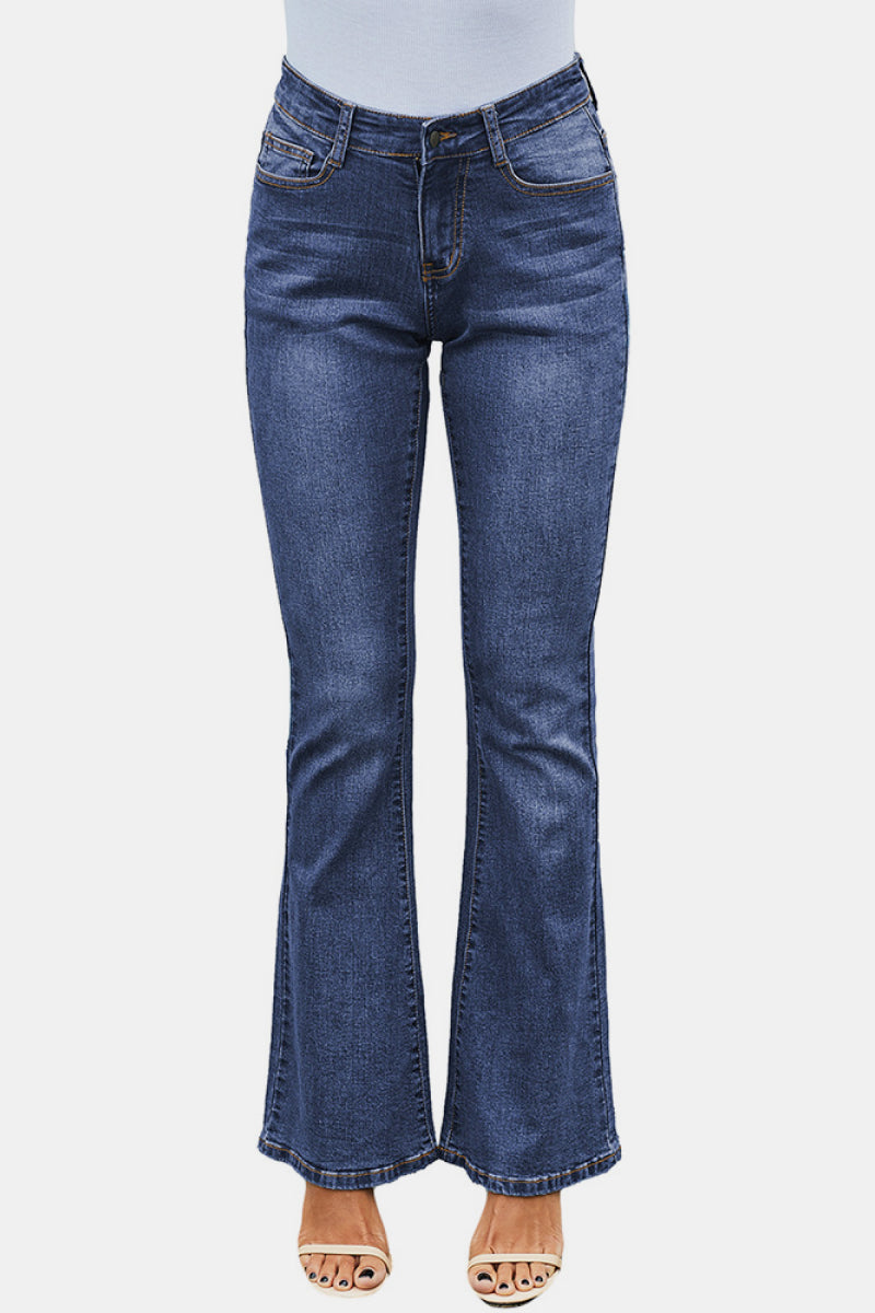 High Rise Flare Skinny Jeans - DromedarShop.com Online Boutique