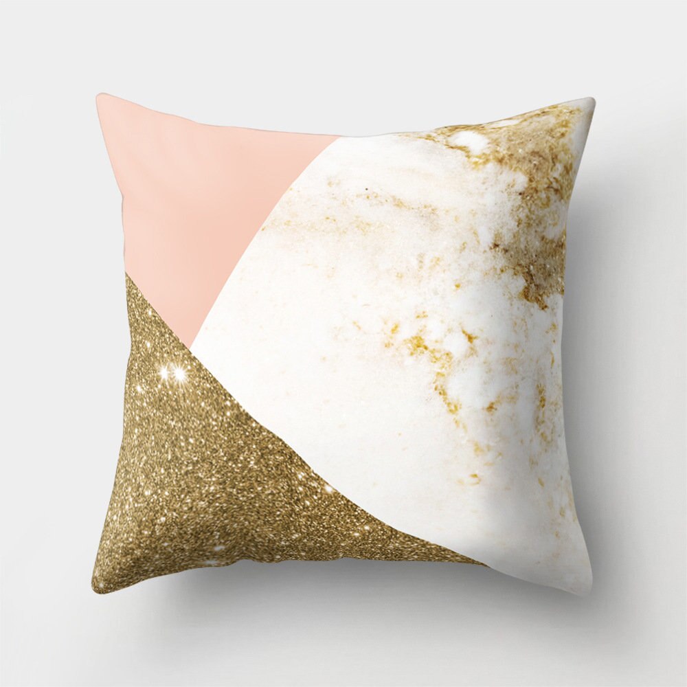 Pink Marble Geometric-Throw Pillow Cover-Home Decor Collection DromedarShop.com Online Boutique