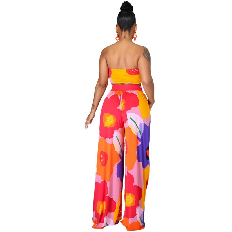 Women Dashiki Floral African 2-Piece Suit DromedarShop.com Online Boutique