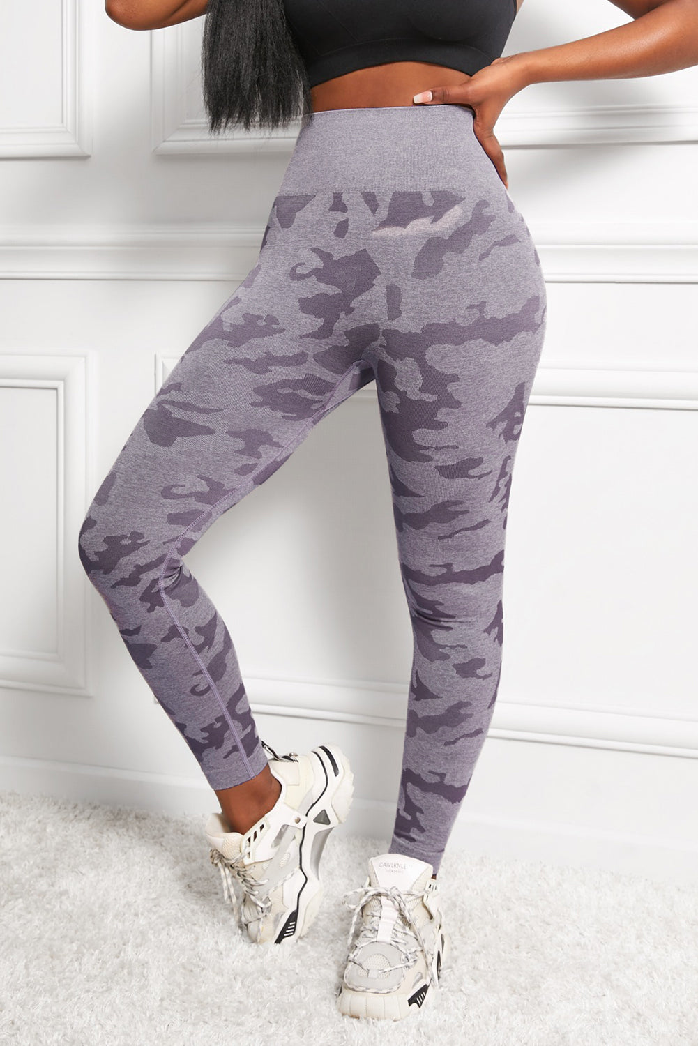 Camo Print Seamless High Waist Yoga Leggings - DromedarShop.com Online Boutique