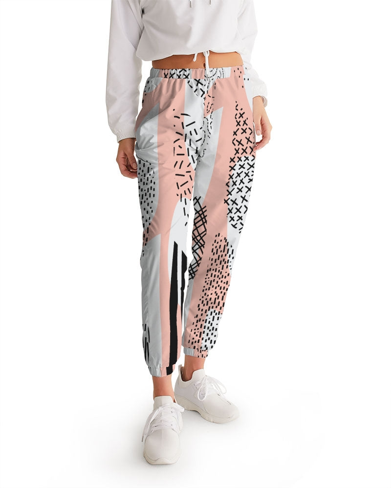 Pop Elements On Pink Women's Track Pants DromedarShop.com Online Boutique