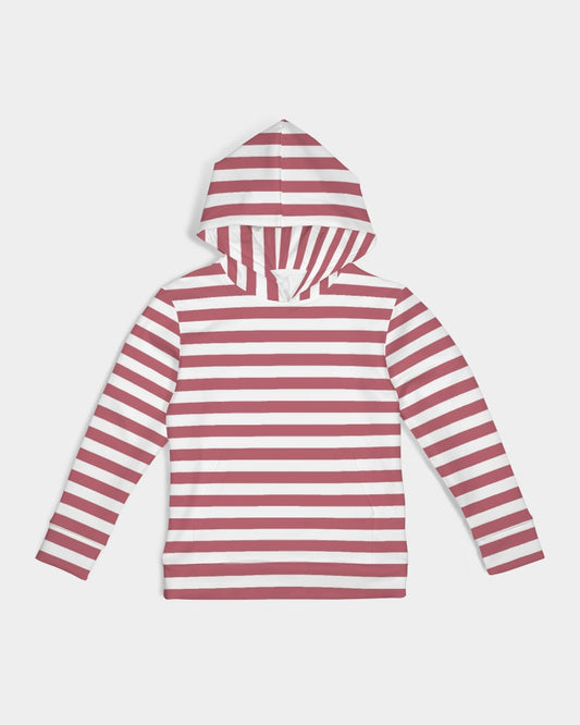 Red Stripes on White Kids Hoodie DromedarShop.com Online Boutique