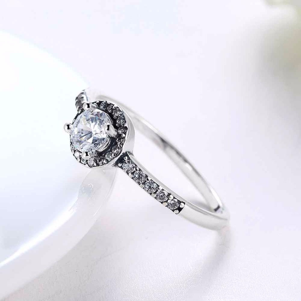 Solid 925 Sterling Silver  Ring , Classic Cubic Zirconia DromedarShop.com Online Boutique