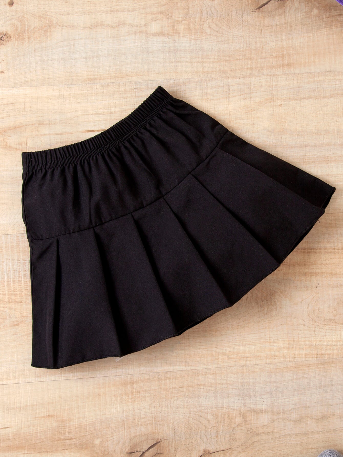 Girls Contrast Bomber Jacket, Tank, and Pleated Skirt Set - DromedarShop.com Online Boutique