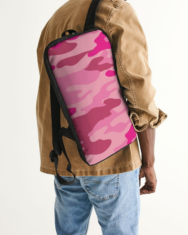 Pink 3 Color Camouflage Slim Tech Backpack DromedarShop.com Online Boutique