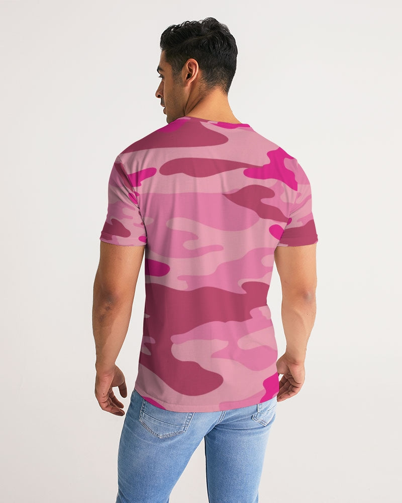 Pink 3 Color Camouflage Men's Tee DromedarShop.com Online Boutique