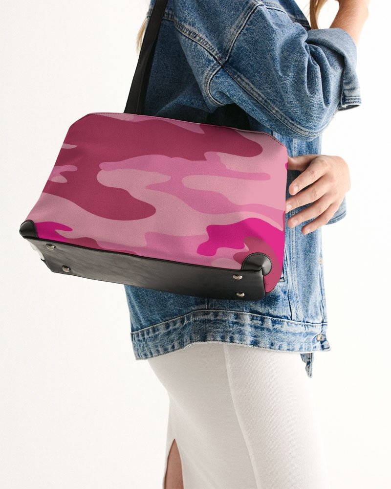 Pink 3 Color Camouflage Shoulder Bag DromedarShop.com Online Boutique