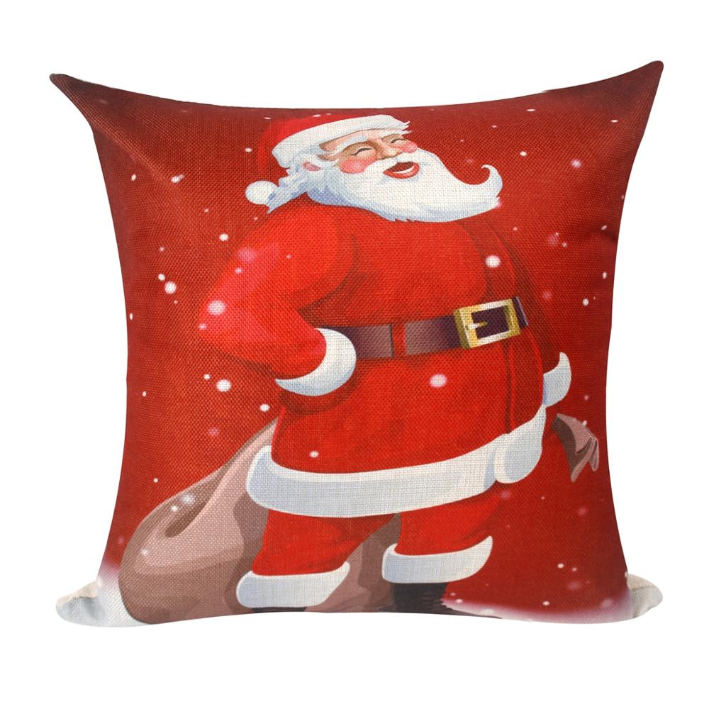 Merry Christmas Decoration For Home Santa Claus Reindeer Pillow Case DromedarShop.com Online Boutique