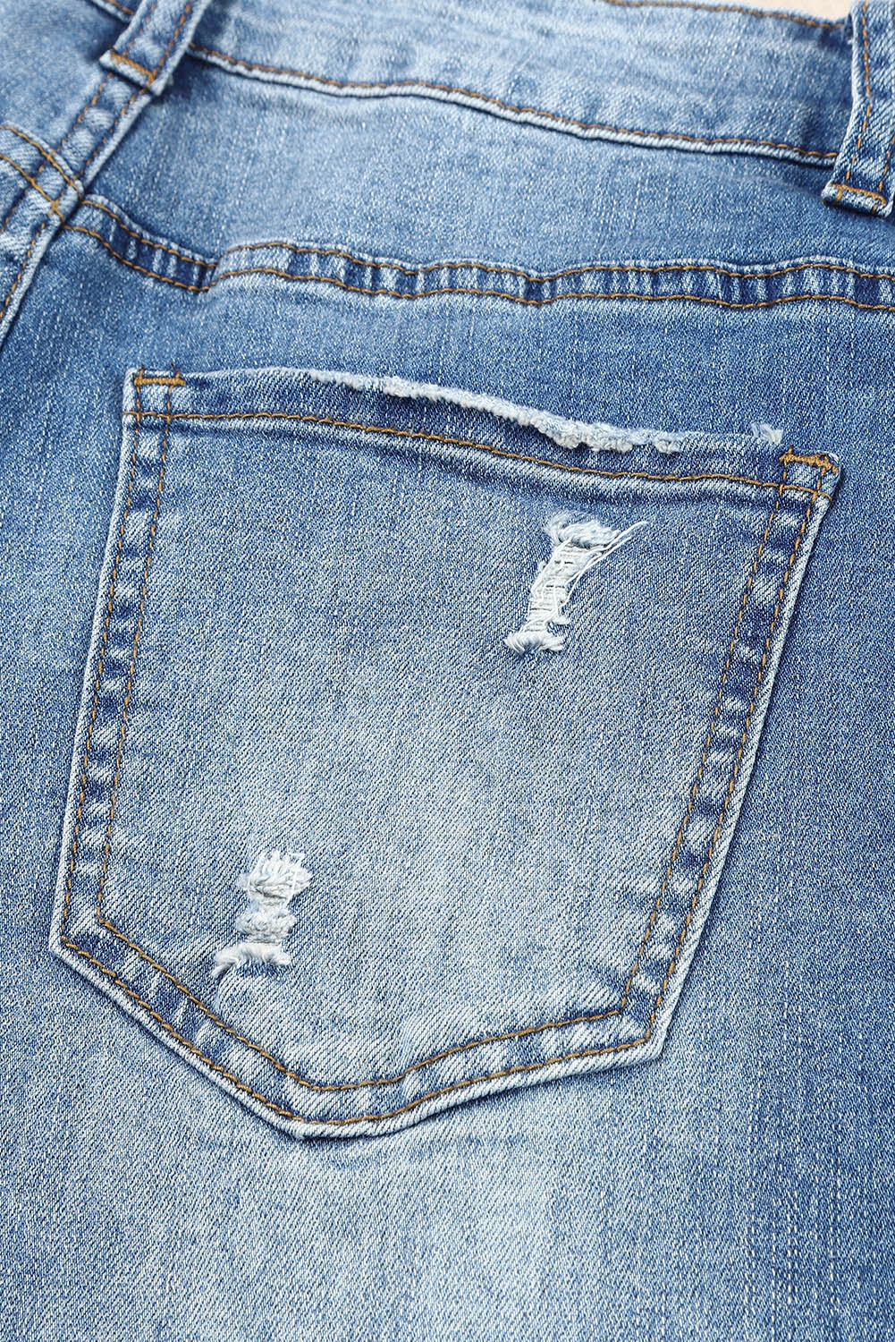 Checkered Patchwork Mid Waist Distressed Jeans - DromedarShop.com Online Boutique