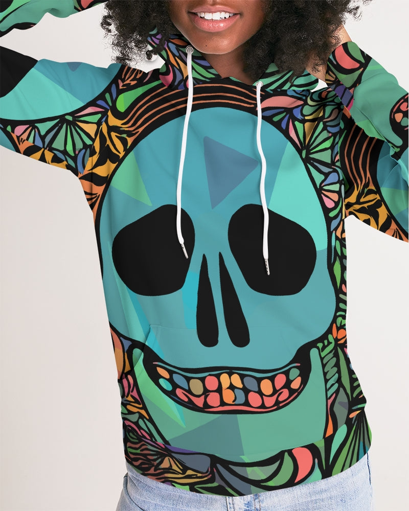 Aztec-Inka Collection Mexican Colorful Skull Women's Hoodie DromedarShop.com Online Boutique