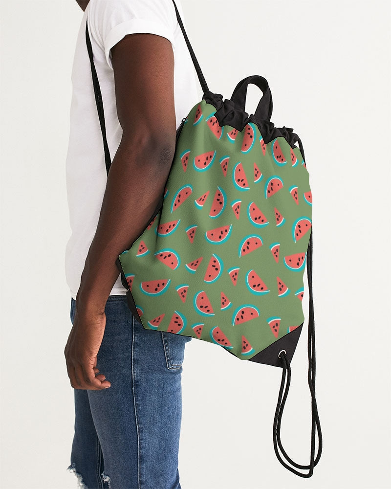 Watermelon Canvas Drawstring Bag DromedarShop.com Online Boutique
