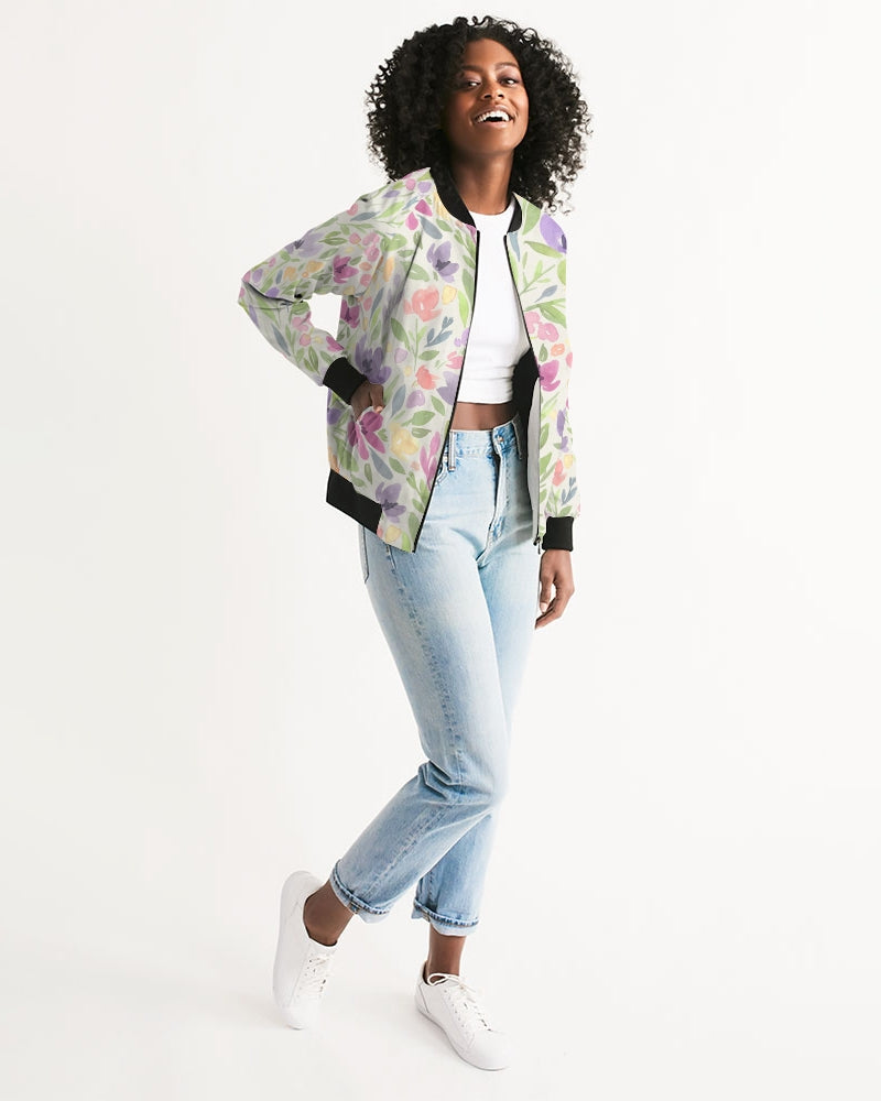 Orchis Blooming Women's Bomber Jacket DromedarShop.com Online Boutique