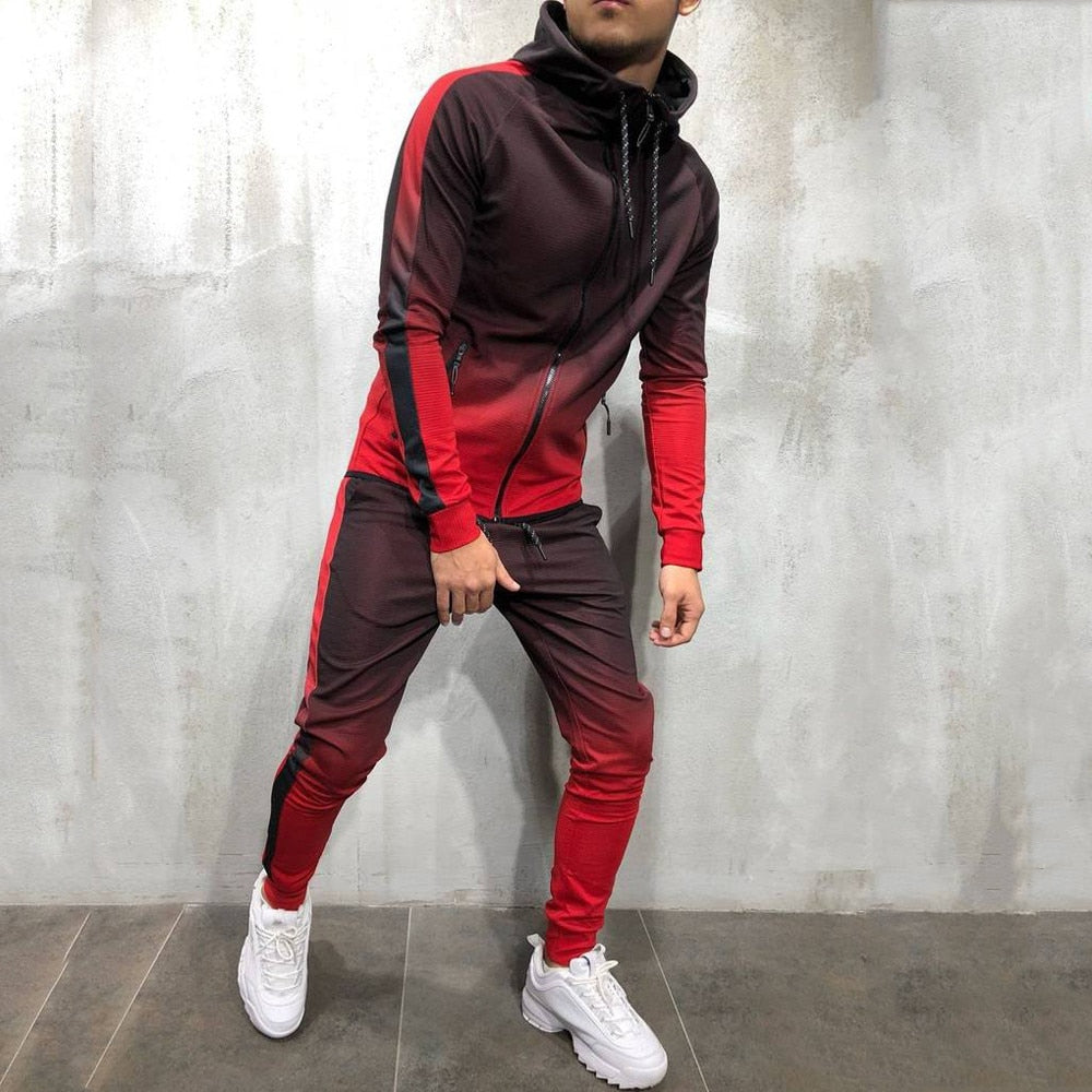 Zipper Men Fitness suit set 2 pieces DromedarShop.com Online Boutique