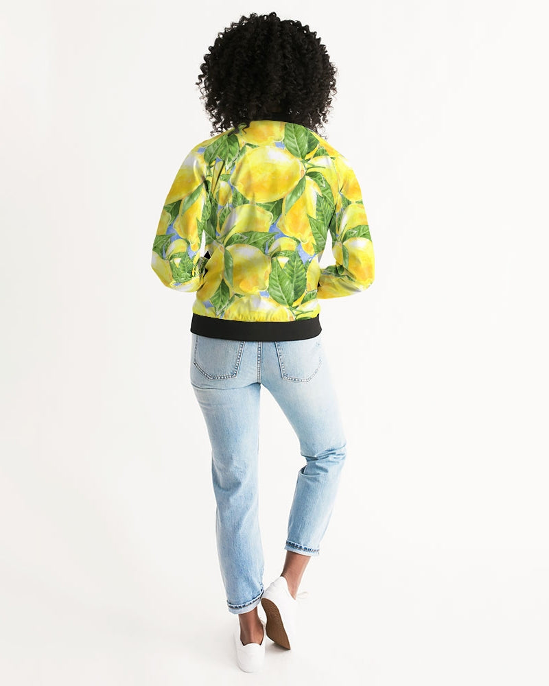 Lemon Favor Women's Bomber Jacket DromedarShop.com Online Boutique
