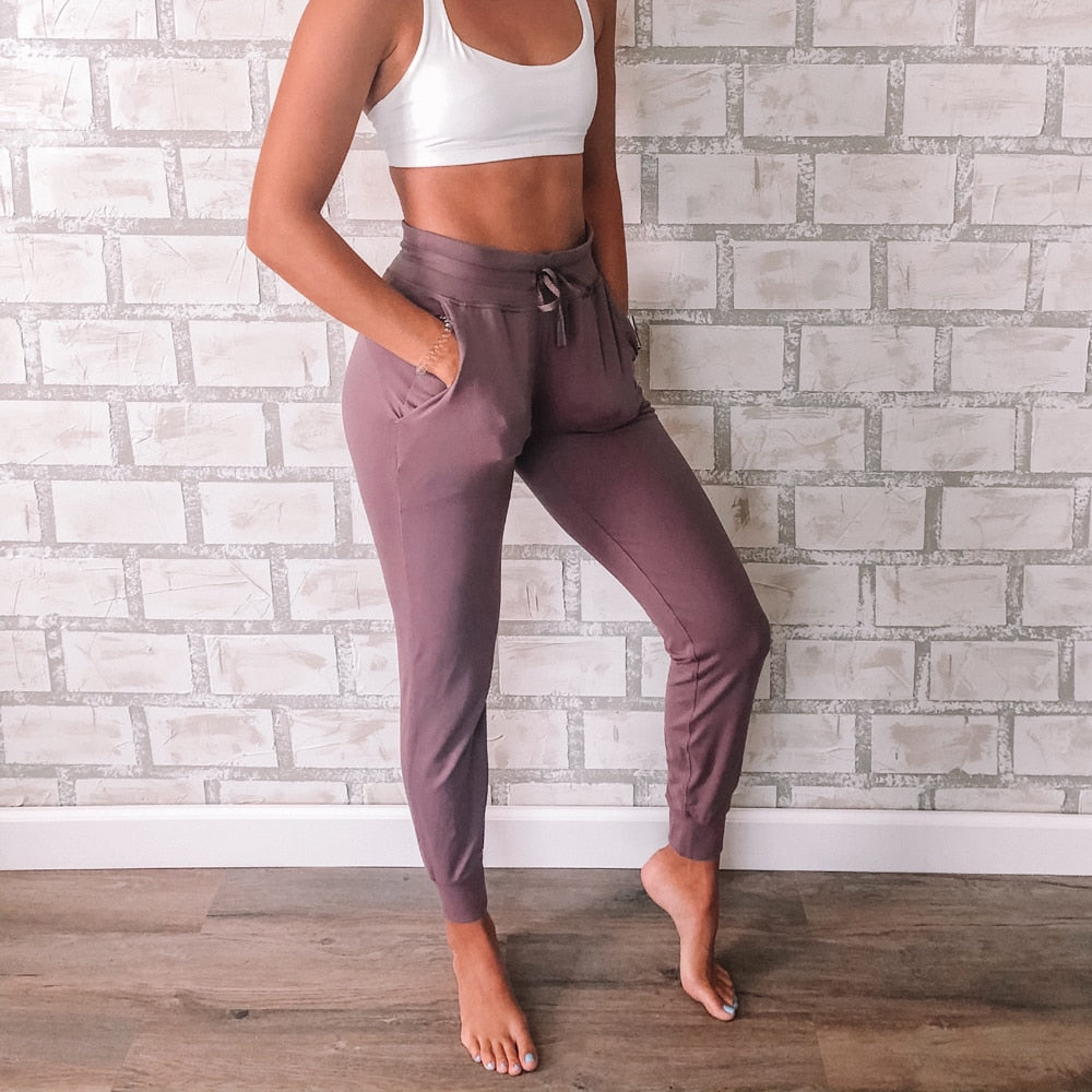 Womens Workout Soft Sweatpants with Pocket DromedarShop.com Online Boutique